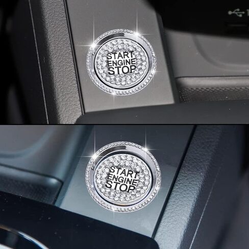 LECART for Audi Accessories A4 A5 A6 A7 Q5 Red Car Engine Start Button Cover Stickers Auto Interior Decoration Metal Decor Trim 2Pcs in Kuwait