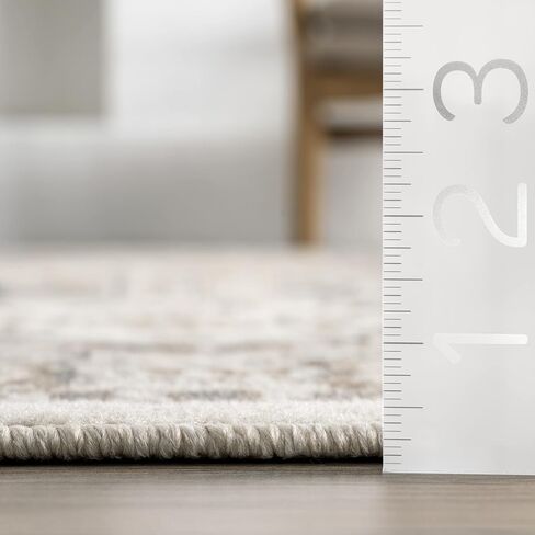 سجادة منطقة مبلطة تقليدية من nuLOOM مقاس 3x5 Becca، بيج، تصميم انتقالي باهت، مقاومة للبقع، لغرفة النوم، وغرفة الطعام، وغرفة المعيشة، والممر، والمكتب، والمطبخ، والمدخل in Kuwait