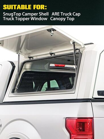 10 بوصة 25 رطل/112 N دعامات غاز لصندوق الأدوات، 10 بوصات صدمات غازية لسرير RV، دعم الرفع لشاحنة بيك اب RV خزانة باب صندوق أدوات غطاء شاحنة علوي نافذة خلفية مجموعة من 2 in Kuwait