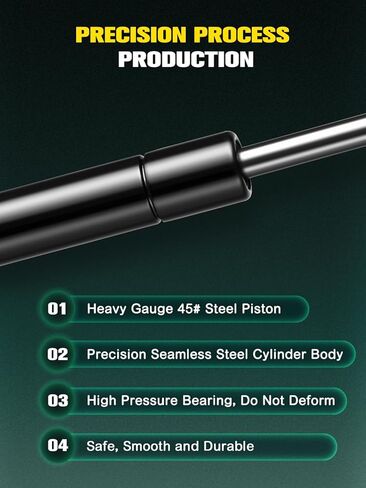 10 بوصة 25 رطل/112 N دعامات غاز لصندوق الأدوات، 10 بوصات صدمات غازية لسرير RV، دعم الرفع لشاحنة بيك اب RV خزانة باب صندوق أدوات غطاء شاحنة علوي نافذة خلفية مجموعة من 2 in Kuwait