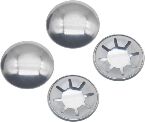 FDXGYH 4 Pcs Push On Pushnut Caps Spring Steel Pushnut Permanent Washer Caps Fits 1/2" in Diameter Axles for Hand Trucks, Rolling Bins, and Lawn Wagons in Saudi Arabia