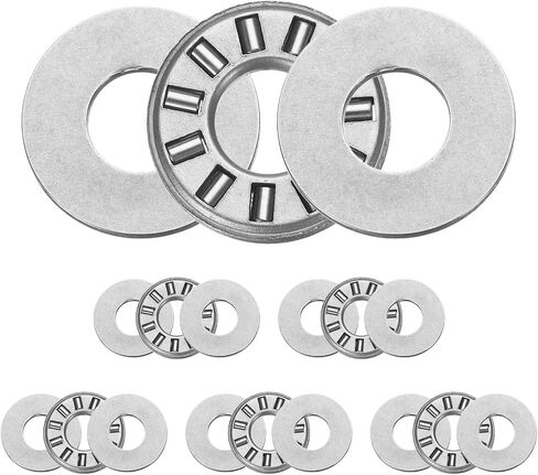 uxcell 6 Sets NTA1423+2TRA Thrust Needle Roller Bearings with Washers, 7/8 x 1-7/16 x 5/64 inch Chrome Steel Needles Roller Bearing, P5 (ABEC 5) in Saudi Arabia