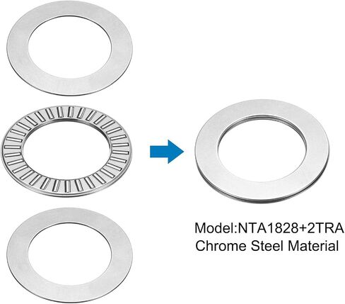uxcell 6 Sets NTA1423+2TRA Thrust Needle Roller Bearings with Washers, 7/8 x 1-7/16 x 5/64 inch Chrome Steel Needles Roller Bearing, P5 (ABEC 5) in Saudi Arabia