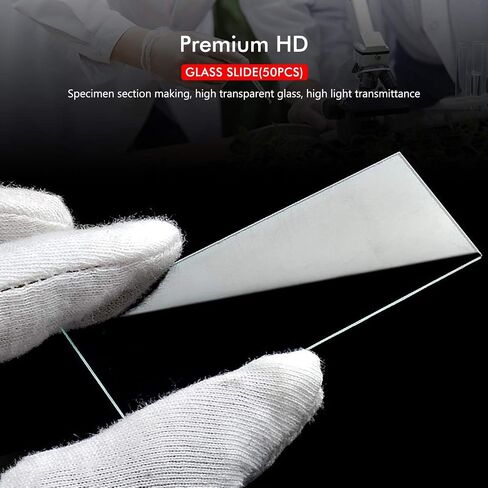 50 Pieces Microscope Slides and 100pcs Pre-Cleaned 20mm x 20mm Microscope Cover Slips Glasses for Basic Biological Science Education in Saudi Arabia