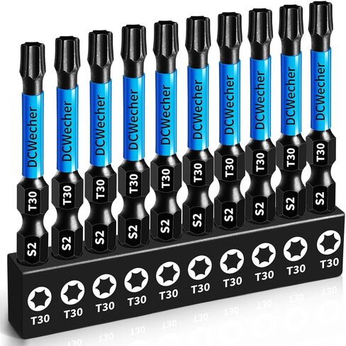 10 قطع T20 توركس بت، توركس بت 2 بوصة، لقم توركس T20 احترافية للسائق المؤثر، لقم نجمة مغناطيسية، T 20 توركس بت S2 سبيكة فولاذية، T20 بت 1/4 بوصة ساق سداسية، T-20 توركس بت CNC آلي in Kuwait