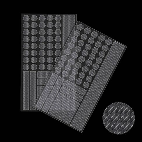 Rubber Grip Tape Kit, 92 Pieces Enhanced Friction Non Slip Adhesive Tape kit for Indoor & Outdoor Use - Customizable, Durable, Pre-Cut for Cup, Tool Handle, Game Controller, etc (2 Pack, Black) in Saudi Arabia