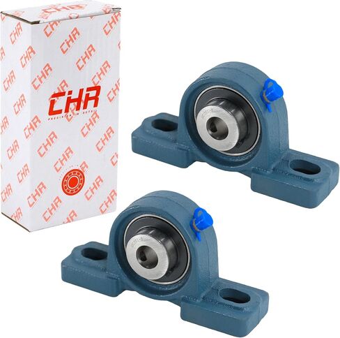 CHR Pillow Block Bearings | UCF205-16 | 2 Pack | Square Flange Mounted Pillow Block Bearings - Chrome Steel Bearings with 1" Bore | ISO 9001-2015 Certified in Saudi Arabia