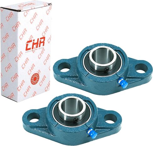 CHR Pillow Block Bearings | UCF205-16 | 2 Pack | Square Flange Mounted Pillow Block Bearings - Chrome Steel Bearings with 1" Bore | ISO 9001-2015 Certified in Saudi Arabia