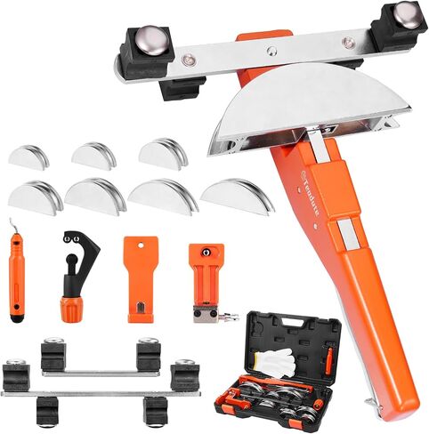 Pipe Tube Bender,1/4"-7/8" O.D. Ratcheting Tubing Bender,90° Forward/Reverse Pipes Bending Hand Tools with 7 Dies Reverse Bend Attachment for Copper & Aluminum Tubes in Saudi Arabia