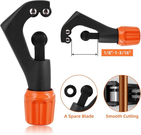 Pipe Tube Bender,1/4"-7/8" O.D. Ratcheting Tubing Bender,90° Forward/Reverse Pipes Bending Hand Tools with 7 Dies Reverse Bend Attachment for Copper & Aluminum Tubes in Saudi Arabia