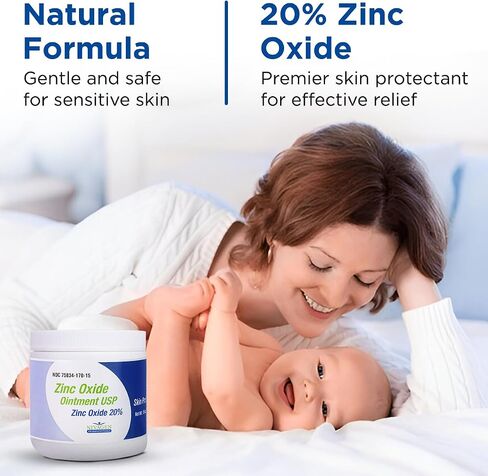 Nivagen Zinc Oxide Ointment USP 20% | For Diaper Rash, Chafed Skin, Protects From Wetness, Relief From Poison Ivy, Poison Oak, & Poison Sumac | 2oz Tube Of Zinc Oxide in Saudi Arabia
