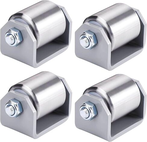 Rear Trailer Rollers, Weld on Trailer Skid Wheels, 2.4 Inches Roller Heavy Duty Steel Wheel Fit for RV Trailers, Motorhome and 5th Wheels (Pack of 2) in Saudi Arabia