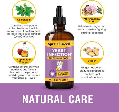 Yeast Infection Treatment for Dogs - Soothing Itch Relief, Ear Infection Treatment, Reduces Irritation & Inflammation, 2 oz in Saudi Arabia