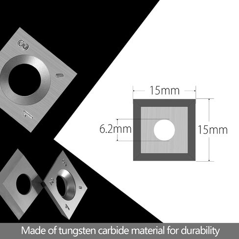 12mm Square Carbide Inserts Cutters Indexable Inserts 12 x12 x1.5 mm for Woodturning Lathe Tools Spiral Helical Planer Cutter Head Wood Planer Bit Trim Router Bit Woodworking Tools 10pcs in Saudi Arabia