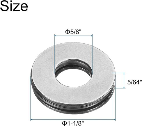 uxcell 6 Sets NTA1220+2TRA Thrust Needle Roller Bearings with Washers, 3/4 x 1-1/4 x 5/64 inch Chrome Steel Needles Roller Bearing, P5 (ABEC 5) in Saudi Arabia