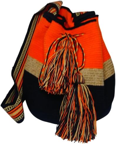 Wayuu Mochila Multicolor Handbag, Ethnic Colombian Handbag, Crochet Bag, Unique Design in Saudi Arabia
