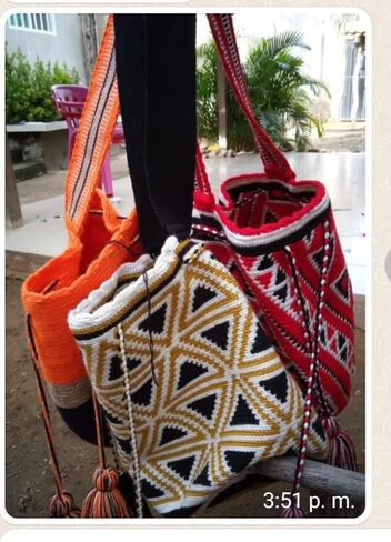 Wayuu Mochila Multicolor Handbag, Ethnic Colombian Handbag, Crochet Bag, Unique Design in Saudi Arabia