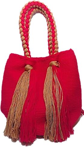 Wayuu Mochila Multicolor Handbag, Ethnic Colombian Handbag, Crochet Bag, Unique Design in Saudi Arabia