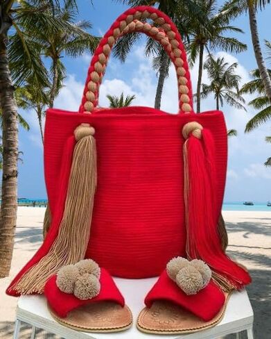 Wayuu Mochila Multicolor Handbag, Ethnic Colombian Handbag, Crochet Bag, Unique Design in Saudi Arabia