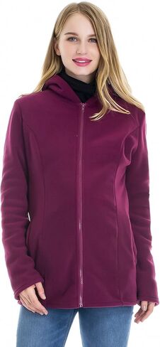 Smallshow Women's Fleece Zip Up 3 in 1 Maternity Baby Wearing Hoodie Sweatshirt Jacket in Saudi Arabia