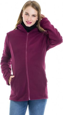 Smallshow Women's Fleece Zip Up 3 in 1 Maternity Baby Wearing Hoodie Sweatshirt Jacket in Saudi Arabia