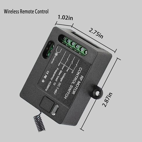 مرحل DC5V-12V 20A، مفتاح التحكم عن بعد اللاسلكي DC، مفتاح التحكم عن بعد للأمام والخلف 12 فولت للستائر وقضبان الأبواب والسيارات والقوارب والمحركات. (DC 2Way XLJ) in Kuwait