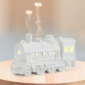 Essential Oil Diffuser,300ml Train Diffuser, Train Humidifier,Remote Control,Cool Mist Humidifier with 2 Light 2 Mist Mode,Auto Shut-Off for Home Office Hotel Kids Bedroom (Small Train White)