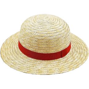 Straw Hat Madeline Hat Cospaly Monkey D Luffy Performance Props Costume Party Yellow Summer Strawhats with String Sun Beach Hats Japanese Pirate Anime Fans Men Women Youth Kids Gifts Decorations