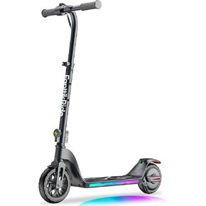 Fanttikride C10 Pro Electric Scooter for Kids, LED Battery Level, 5/8/10 MPH, 6.5 Miles Range, Height Adjustable, Type C Fast Charging, Foldable Electric Scooter for Kids 3.9-5.2 ft Tall(Black)