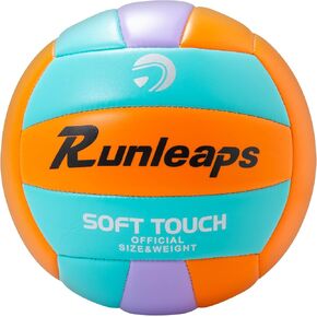Soft Volleyball Official Size 5 Soft Waterproof Volleyball Sand Sports PU Ball for Indoor, Outdoor, Pool, Gym, Training（Pink,Yellow）