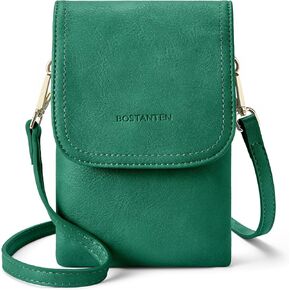 BOSTANTEN Leather Small Crossbody Bags for Women Designer Cell Phone Bag Wallet Purses Adjustable Strap