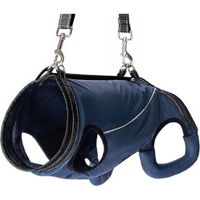 Dog Lift Harness Full Body Support & Recovery Sling Dog Lifter Vest Harness for Old, Joint Injuries, Arthritis, Disabled Dogs Walk (Small, Navy)