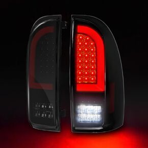 Sequential Full Led tail lights for Toyota Tacoma 2005-2015 Starting Animated, Dynamic Turn Signal,Brake Light,Reverse Light Smoked Rear Light Assembly