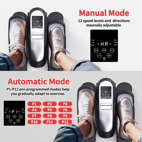 Under Desk Elliptical Machine Seated Ellipse Leg Exerciser for Seniors Quiet & Portable Electric Elliptical Trainer for Home Elliptical Exercise Machine with Massage Pedal/LCD Monitor/Remote Control in Saudi Arabia