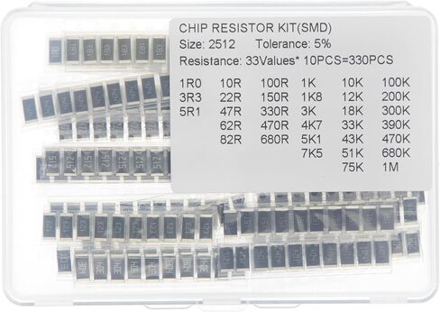 33 Values x 20 Pieces, Total 660 Pieces, 0805 1% SMD Surface Mount Thick Film Chip Resistor Kit in Saudi Arabia