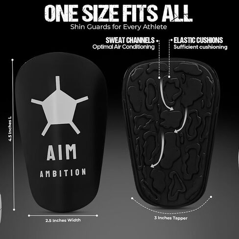 One Size Soccer Shin Guards Kids Adults - Youth Soccer Shin Guards for Boys & Girls in Saudi Arabia