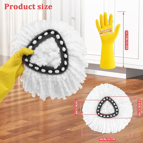 12 Pack Mop Heads Replacements Compatible with O-Ceda EasyWring Spin Mop Refills, Microfiber Mop Replace Head, Deep Clean, Machine Washable, Housework Helper and Easy to Replace in Saudi Arabia
