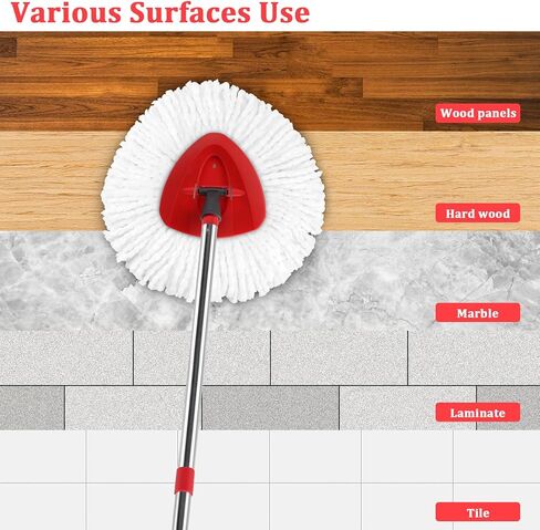 12 Pack Mop Heads Replacements Compatible with O-Ceda EasyWring Spin Mop Refills, Microfiber Mop Replace Head, Deep Clean, Machine Washable, Housework Helper and Easy to Replace in Saudi Arabia