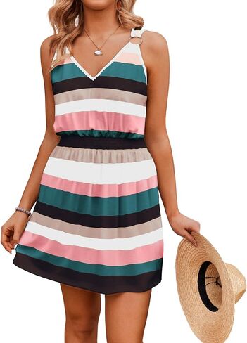 AI'MAGE Women's Swimsuit Beach Cover Up Dress Bikini Sleeveless Lightweight Casual Bathing Suit Coverup Swimwear in Kuwait