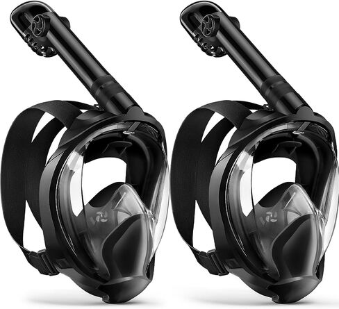 Zenoplige Full Face Snorkel Mask Adults with Camera Mount，Dry-Top Snorkeling Gear for Adults，Foldable 180-Degree Panoramic Anti-Fog Scuba Mask for Snorkeling Diving Swimming Travel in Saudi Arabia