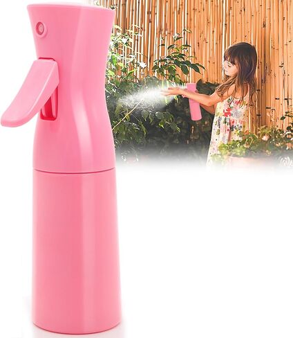 Empty Spray bottles, Spray Water Bottle Fine Mist Refillable, Continuous Spray Bottle for Hair, Skin Care, Planting, Showering Pets, Travel, Cleaning & Home (Pink 2Pack in Kuwait