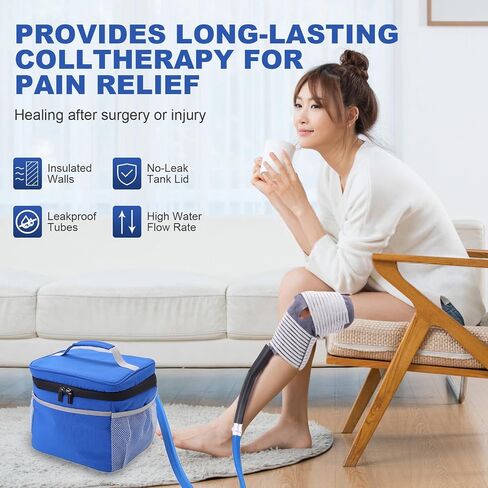 Cold Therapy System Lightweight Therapy Ice Machine Cryotherapy Freeze Kit Tools with Large Universal Pad for Knee Pain Relief Shoulder Ankle Back Hip Leg Arthritis Swelling Injury Recovery (DDS-Y) in Kuwait