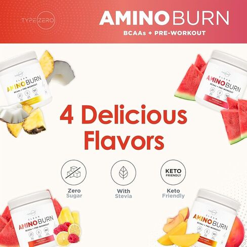 Type Zero Amino Burn Vegan BCAAs + Pre-Workout (Pina Colada Flavored) in Saudi Arabia