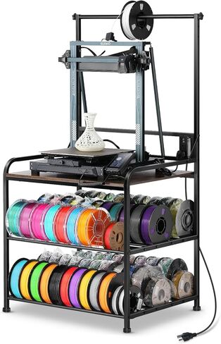 3D Printer Rack Filaments Storage - Rolling 3d Printing Stand Filament Organizer, Spools Holder Racks Cart with Wheels, Heavy Duty Shelf Hold Spool PLA, ABS, PETG for Garage Office Workshop in Saudi Arabia