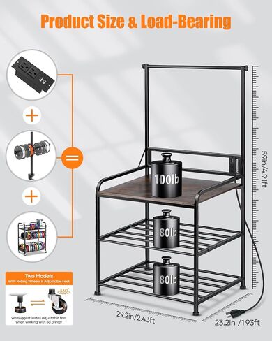 3D Printer Rack Filaments Storage - Rolling 3d Printing Stand Filament Organizer, Spools Holder Racks Cart with Wheels, Heavy Duty Shelf Hold Spool PLA, ABS, PETG for Garage Office Workshop in Saudi Arabia
