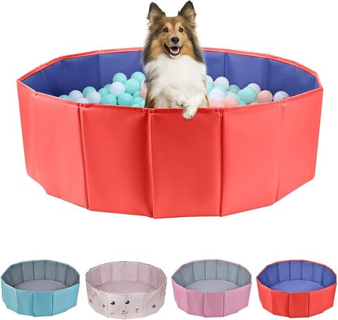 ChengFu Dog Ball Pit, Foldable Ball Pit for Dogs, Ball Pit for Dogs, Dog Ball Pit for All Types of Dogs, Suitable for Indoor and Outdoor Activities (39.37inches in Diameter) in Kuwait