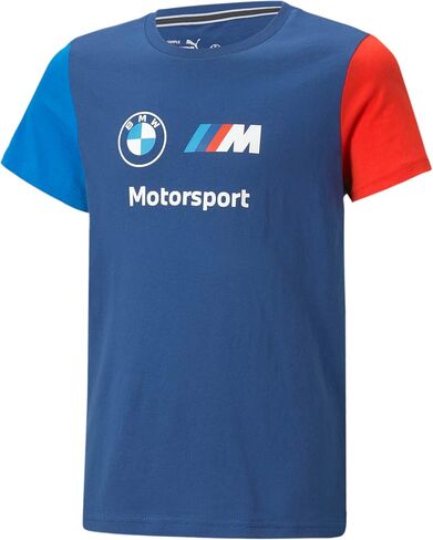 PUMA Unisex Kid's Standard BMW M Motorsport Essentials Logo Tee, Blue Skies in Saudi Arabia