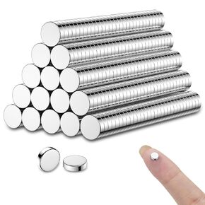 100PSC Strong Small Magnets, 6X2mm/0.24 * 0.079in Mini Round Magnets, Refrigerator Magnets,Magnets for Whiteboard, Magnet for Crafts, Locker Magnets
