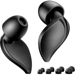 Link Dream Ear Plugs for Sleeping Noise Reduction, Perfect 28dB Noise Reduction, 4 Pair Soft Silicone and Reusable Hearing Protection Ear Tips in XS/S/M/L