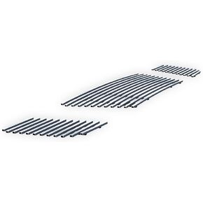 APS Compatible with Nissan Titan 2008-2015 Main Upper Stainless Steel Black Mesh Rivet Studs Front Grill Grille Insert NL6520H